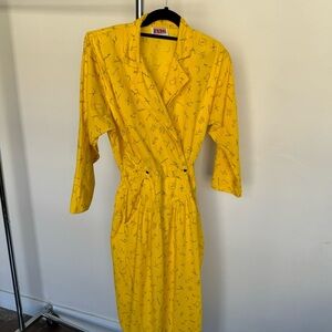 Yellow FADS Long Sleeve Jumpsuit